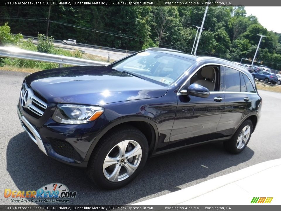 2018 Mercedes-Benz GLC 300 4Matic Lunar Blue Metallic / Silk Beige/Espresso Brown Photo #6