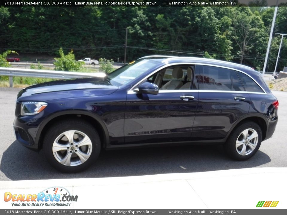 2018 Mercedes-Benz GLC 300 4Matic Lunar Blue Metallic / Silk Beige/Espresso Brown Photo #7