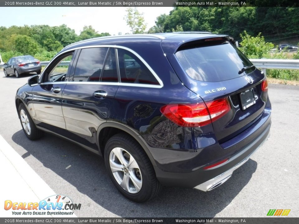 2018 Mercedes-Benz GLC 300 4Matic Lunar Blue Metallic / Silk Beige/Espresso Brown Photo #8