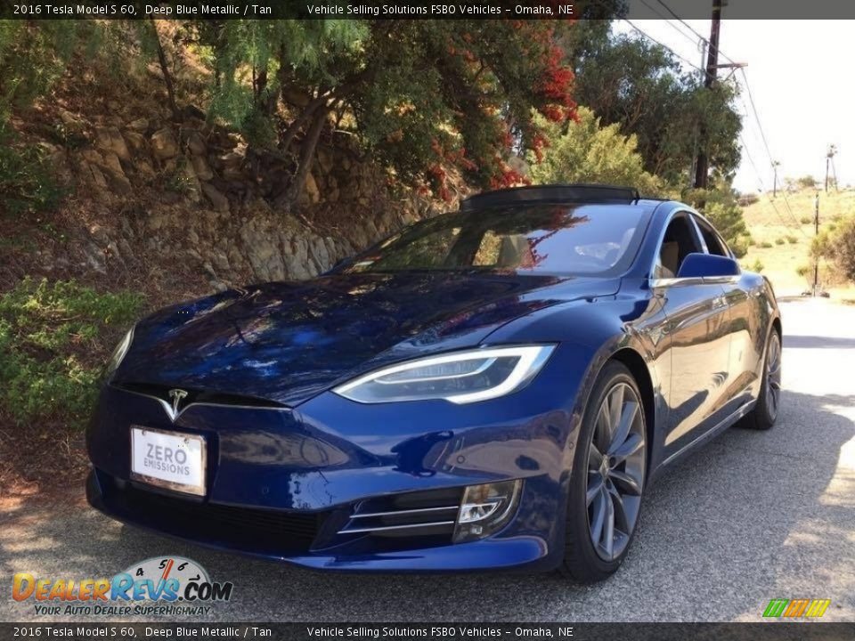 2016 Tesla Model S 60 Deep Blue Metallic / Tan Photo #1