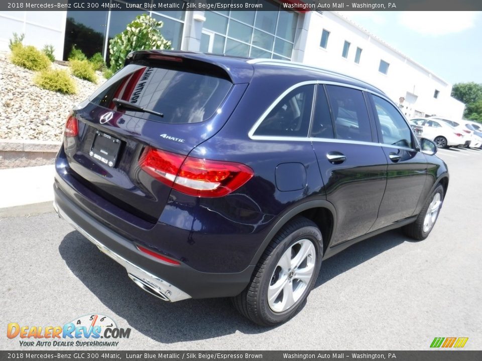 2018 Mercedes-Benz GLC 300 4Matic Lunar Blue Metallic / Silk Beige/Espresso Brown Photo #10