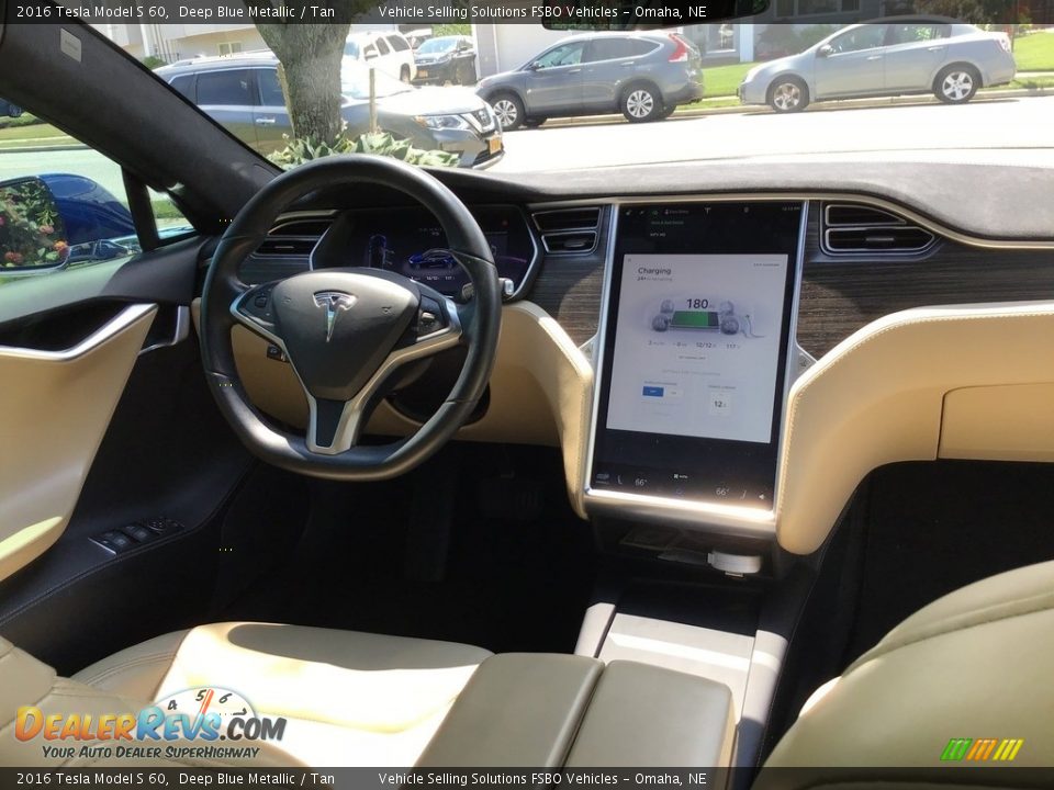 2016 Tesla Model S 60 Deep Blue Metallic / Tan Photo #5