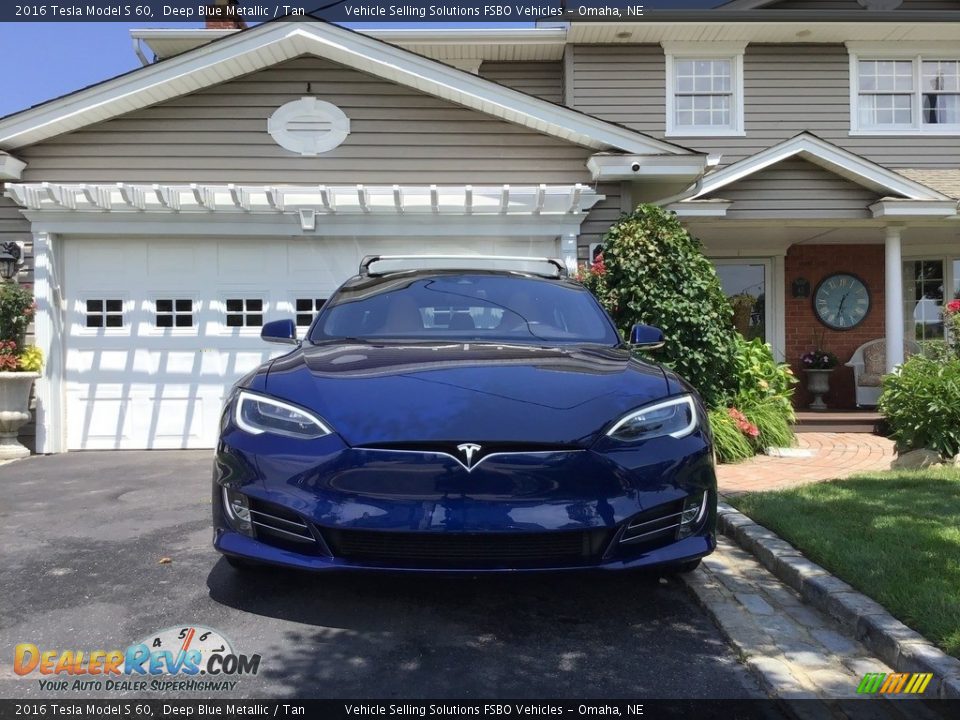 2016 Tesla Model S 60 Deep Blue Metallic / Tan Photo #9
