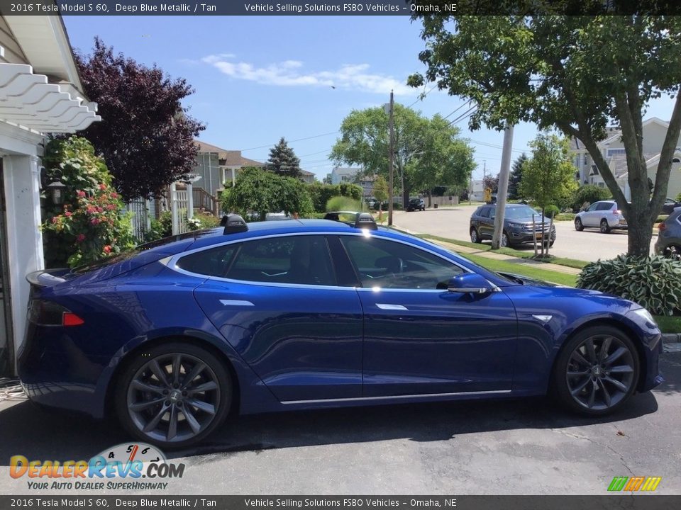 2016 Tesla Model S 60 Deep Blue Metallic / Tan Photo #12
