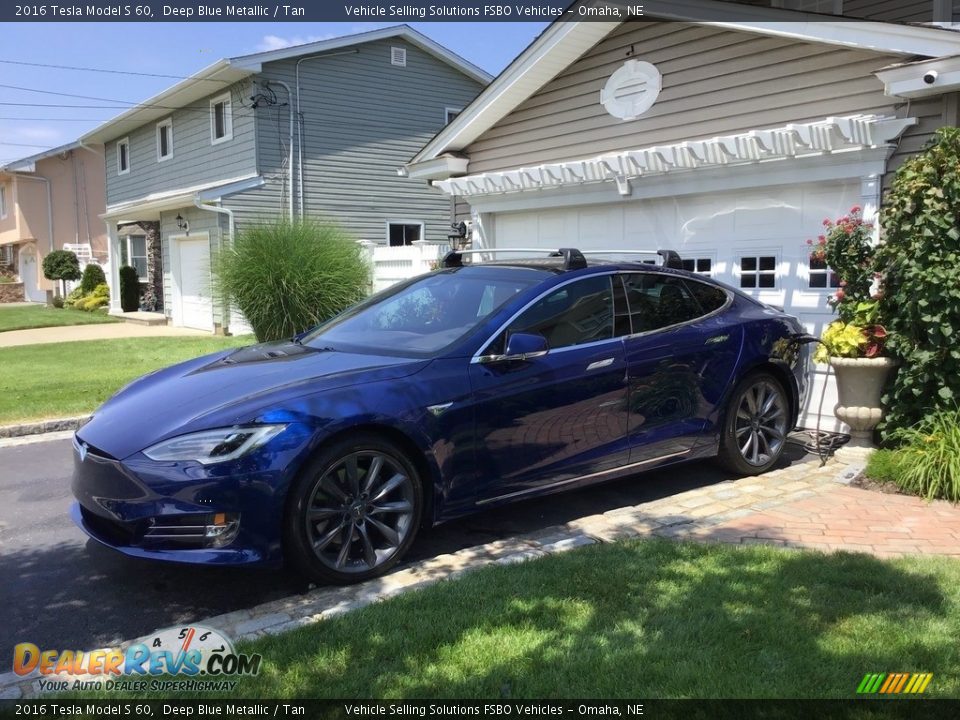 2016 Tesla Model S 60 Deep Blue Metallic / Tan Photo #13