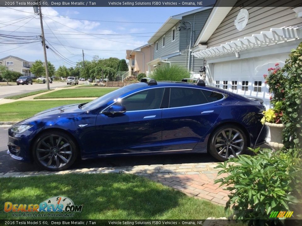 2016 Tesla Model S 60 Deep Blue Metallic / Tan Photo #16