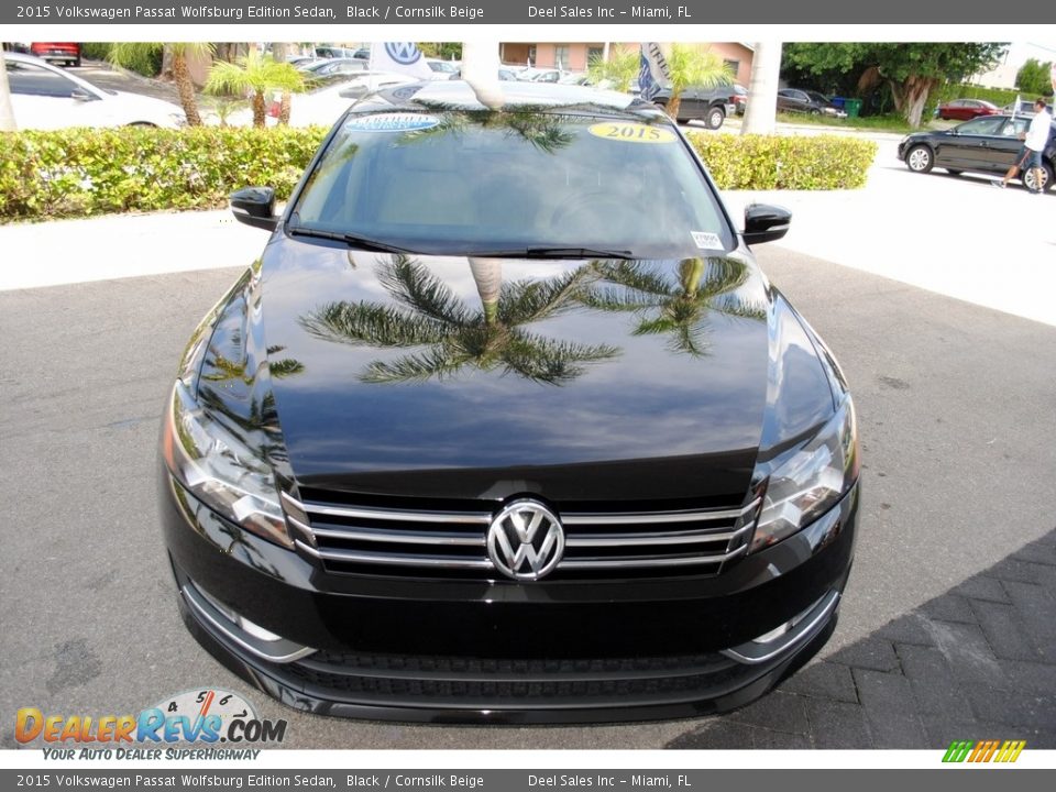2015 Volkswagen Passat Wolfsburg Edition Sedan Black / Cornsilk Beige Photo #3