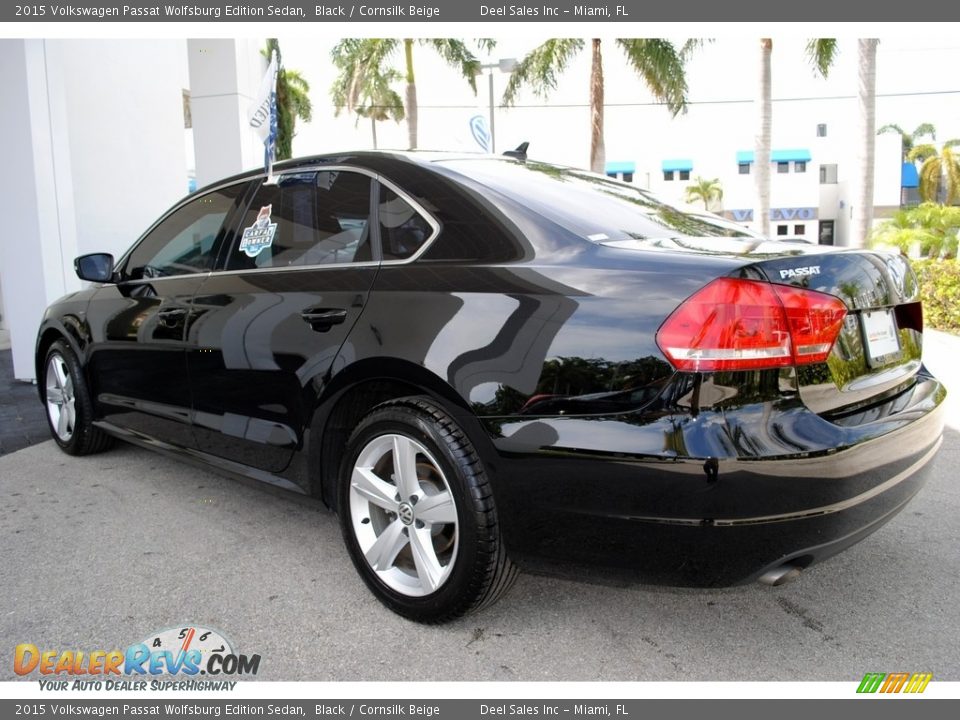 2015 Volkswagen Passat Wolfsburg Edition Sedan Black / Cornsilk Beige Photo #7