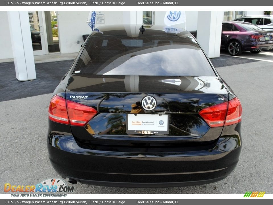 2015 Volkswagen Passat Wolfsburg Edition Sedan Black / Cornsilk Beige Photo #8