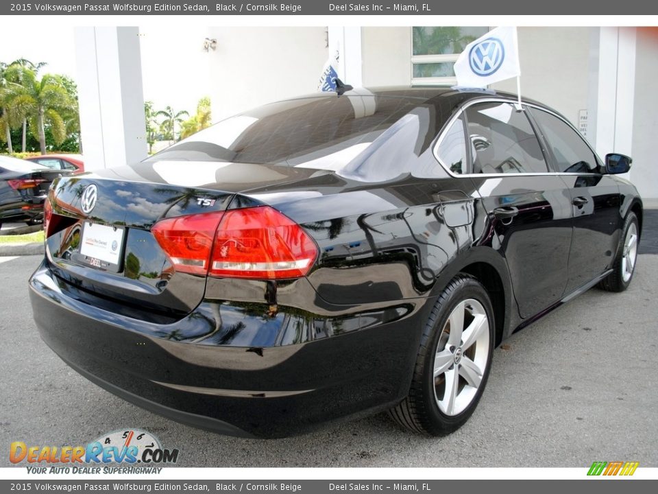 2015 Volkswagen Passat Wolfsburg Edition Sedan Black / Cornsilk Beige Photo #10