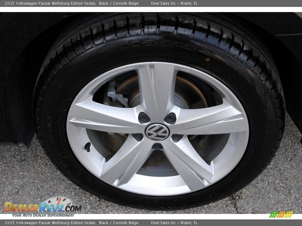 2015 Volkswagen Passat Wolfsburg Edition Sedan Black / Cornsilk Beige Photo #11