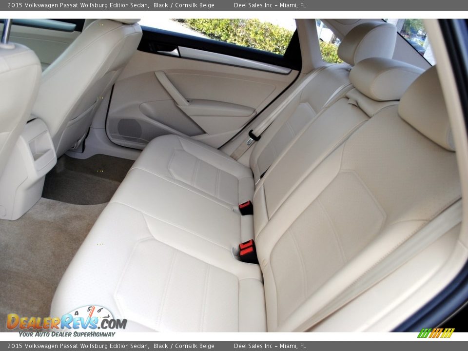 2015 Volkswagen Passat Wolfsburg Edition Sedan Black / Cornsilk Beige Photo #12