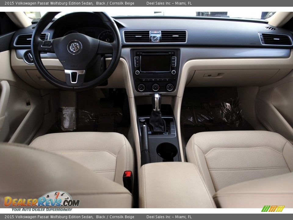 2015 Volkswagen Passat Wolfsburg Edition Sedan Black / Cornsilk Beige Photo #13