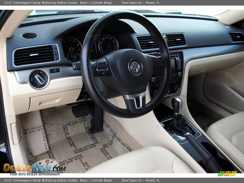2015 Volkswagen Passat Wolfsburg Edition Sedan Black / Cornsilk Beige Photo #16