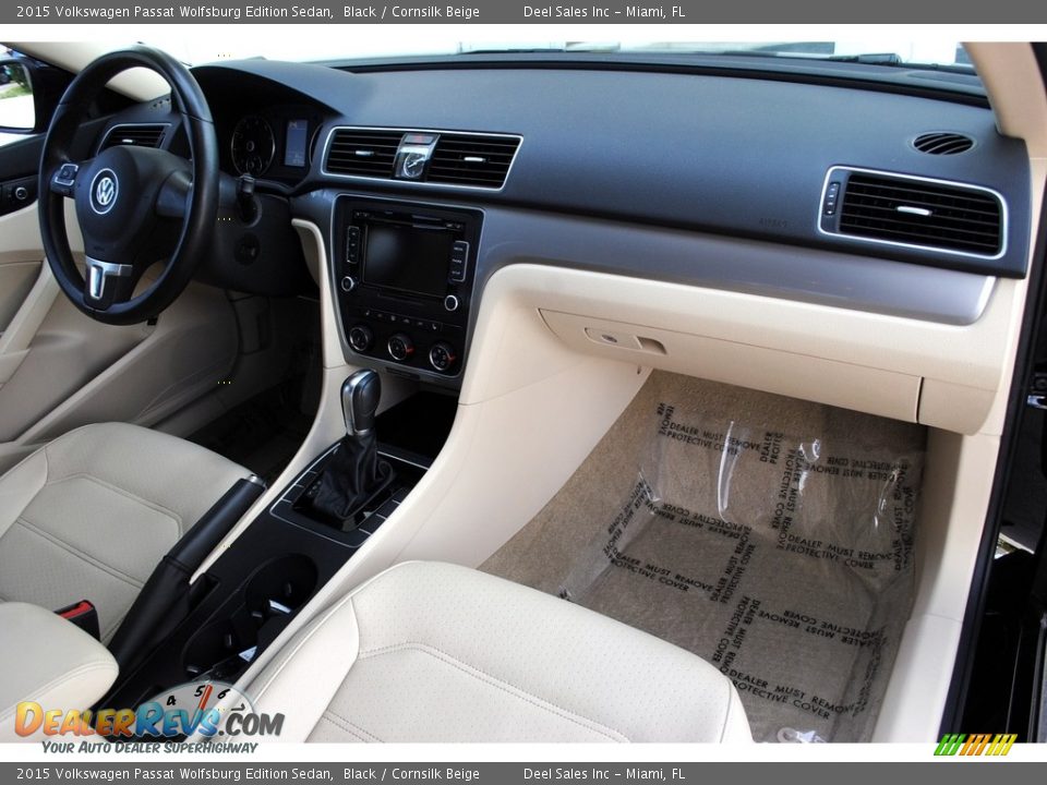 2015 Volkswagen Passat Wolfsburg Edition Sedan Black / Cornsilk Beige Photo #18