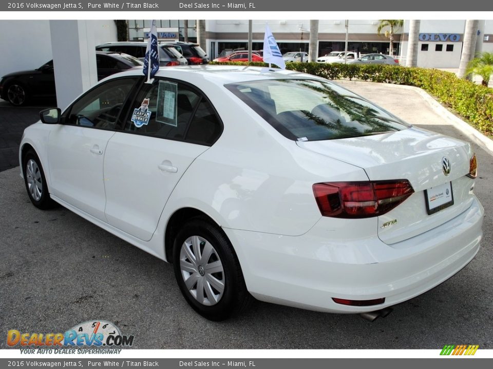 2016 Volkswagen Jetta S Pure White / Titan Black Photo #6