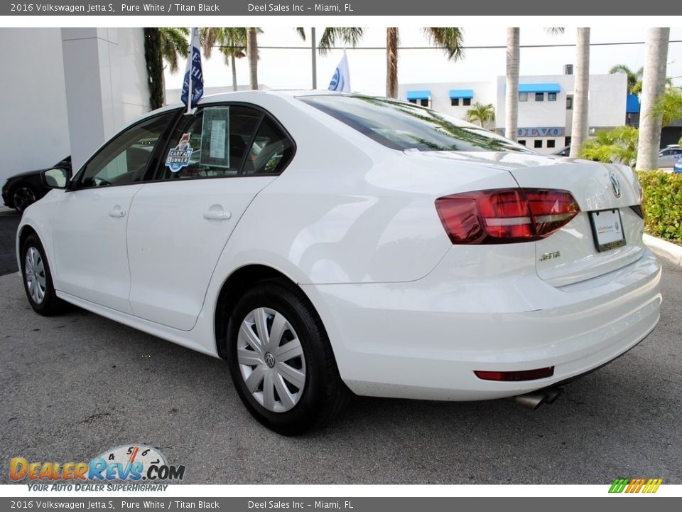 2016 Volkswagen Jetta S Pure White / Titan Black Photo #7