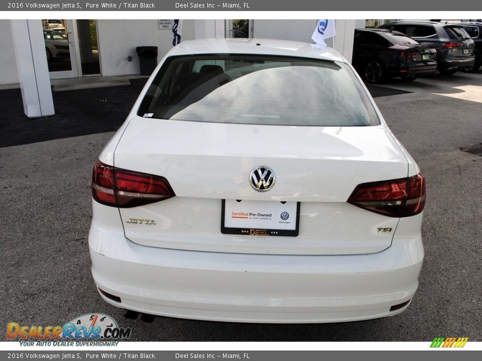 2016 Volkswagen Jetta S Pure White / Titan Black Photo #8