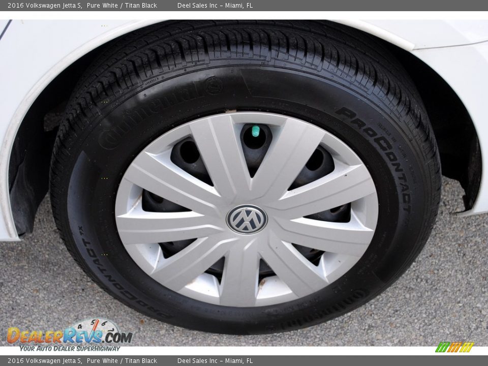 2016 Volkswagen Jetta S Pure White / Titan Black Photo #11