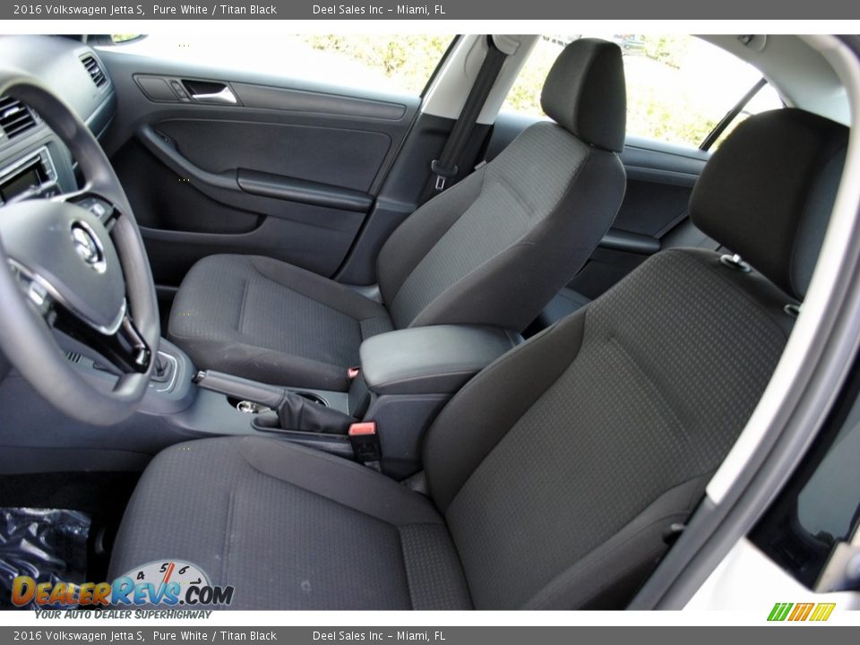 2016 Volkswagen Jetta S Pure White / Titan Black Photo #14