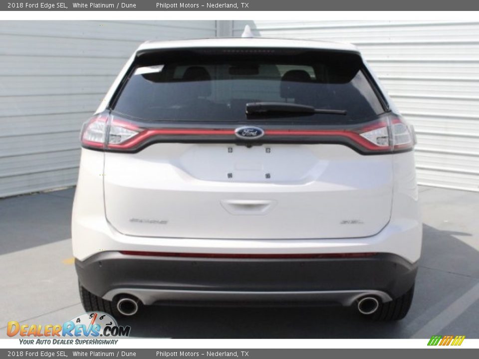 2018 Ford Edge SEL White Platinum / Dune Photo #8