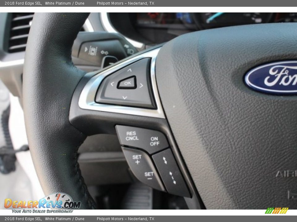 2018 Ford Edge SEL White Platinum / Dune Photo #20