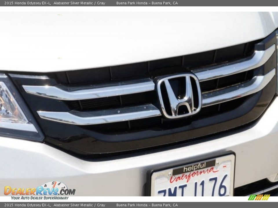 2015 Honda Odyssey EX-L Alabaster Silver Metallic / Gray Photo #8