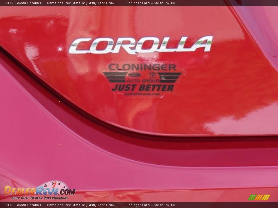 2019 Toyota Corolla LE Barcelona Red Metallic / Ash/Dark Gray Photo #25