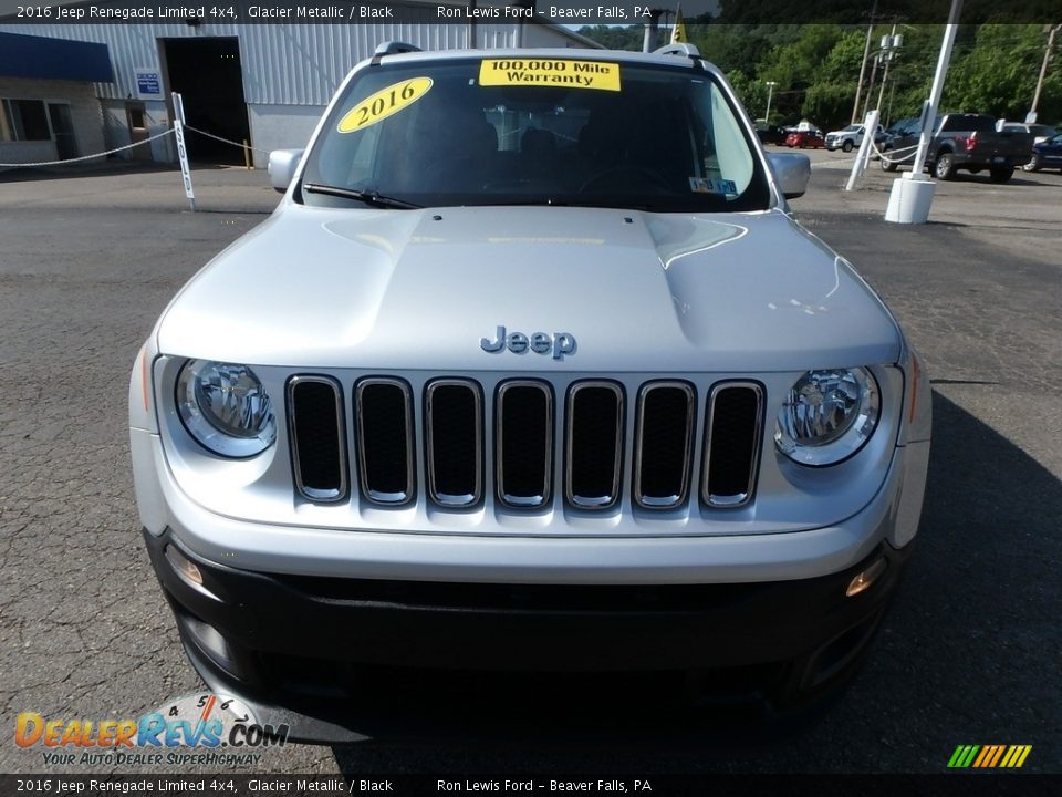 2016 Jeep Renegade Limited 4x4 Glacier Metallic / Black Photo #8