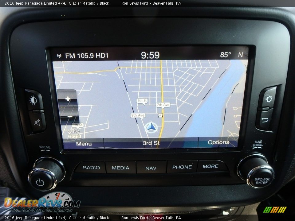 2016 Jeep Renegade Limited 4x4 Glacier Metallic / Black Photo #19