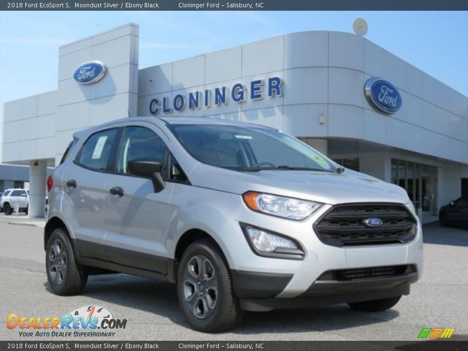 2018 Ford EcoSport S Moondust Silver / Ebony Black Photo #1