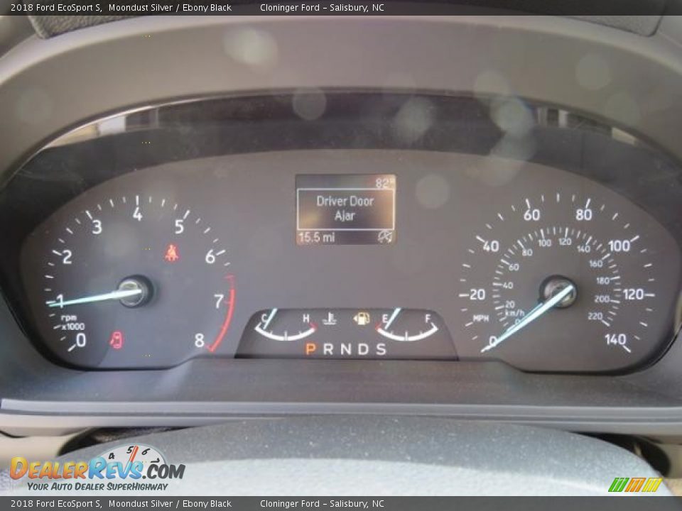 2018 Ford EcoSport S Moondust Silver / Ebony Black Photo #11