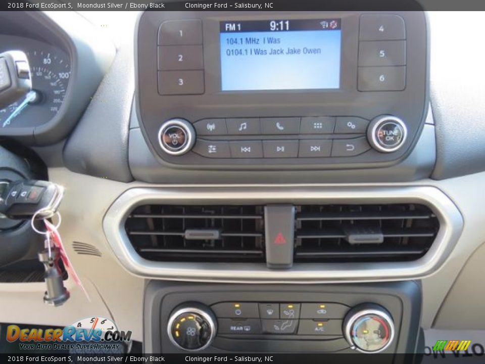2018 Ford EcoSport S Moondust Silver / Ebony Black Photo #12