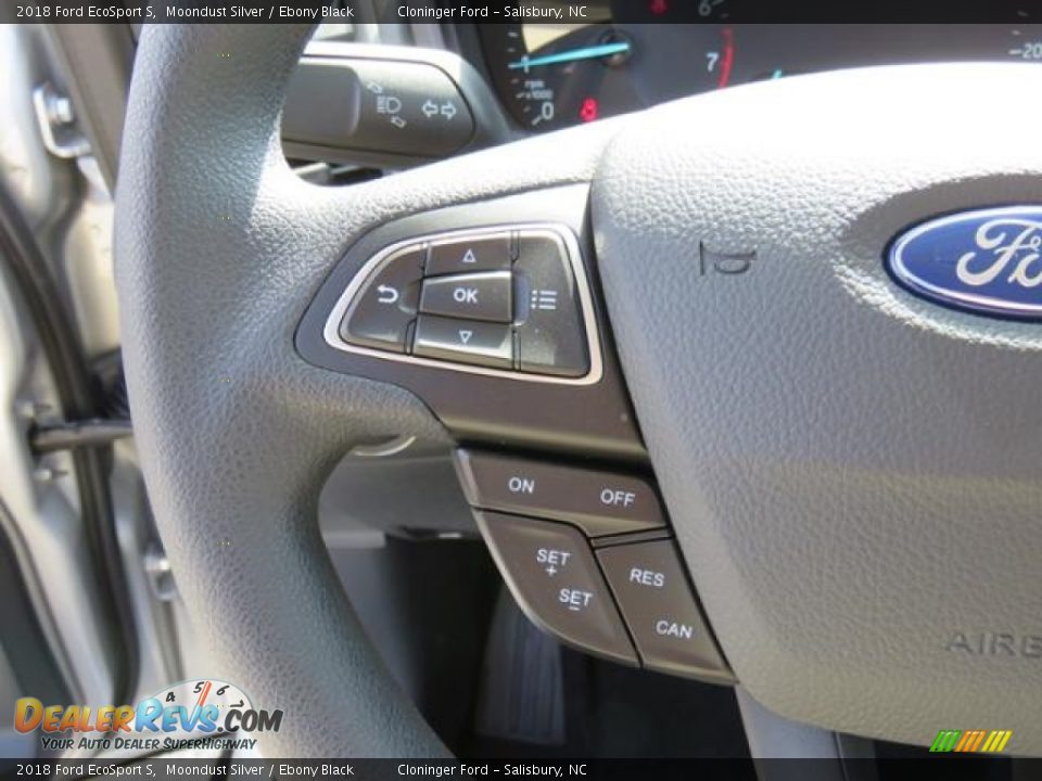 2018 Ford EcoSport S Moondust Silver / Ebony Black Photo #14