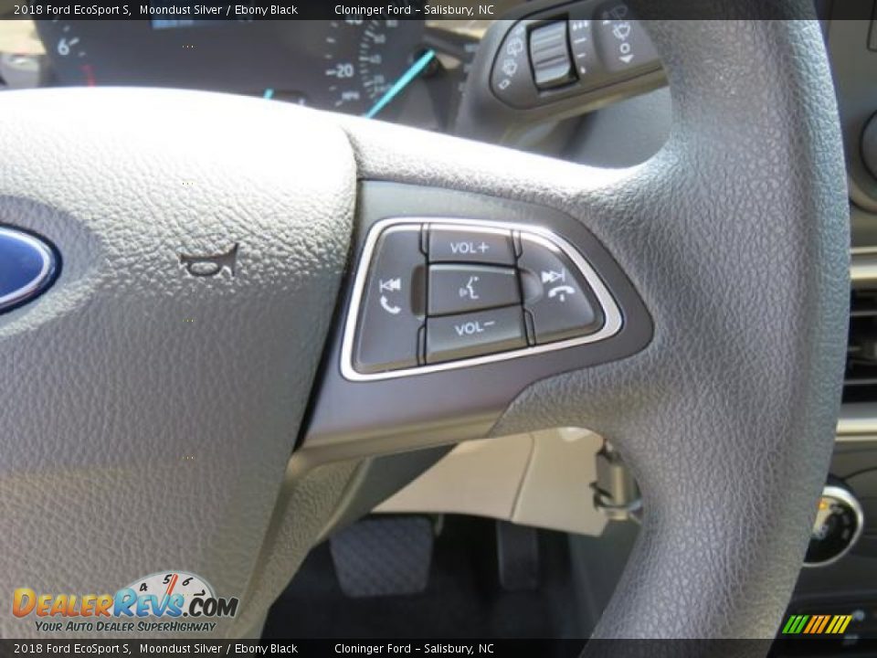 2018 Ford EcoSport S Moondust Silver / Ebony Black Photo #15