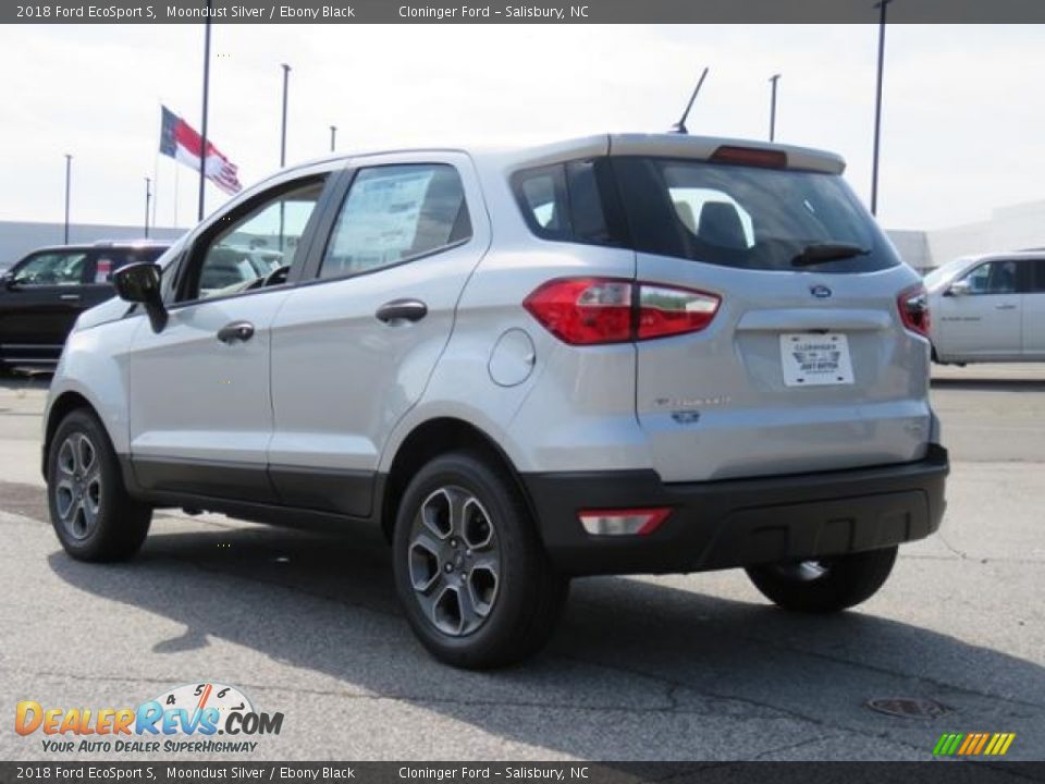 2018 Ford EcoSport S Moondust Silver / Ebony Black Photo #22