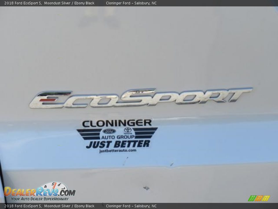 2018 Ford EcoSport S Moondust Silver / Ebony Black Photo #23
