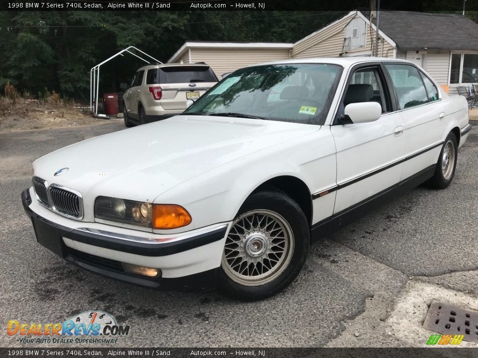 1998 BMW 7 Series 740iL Sedan Alpine White III / Sand Photo #1