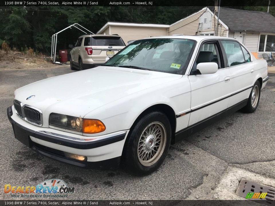 1998 BMW 7 Series 740iL Sedan Alpine White III / Sand Photo #2