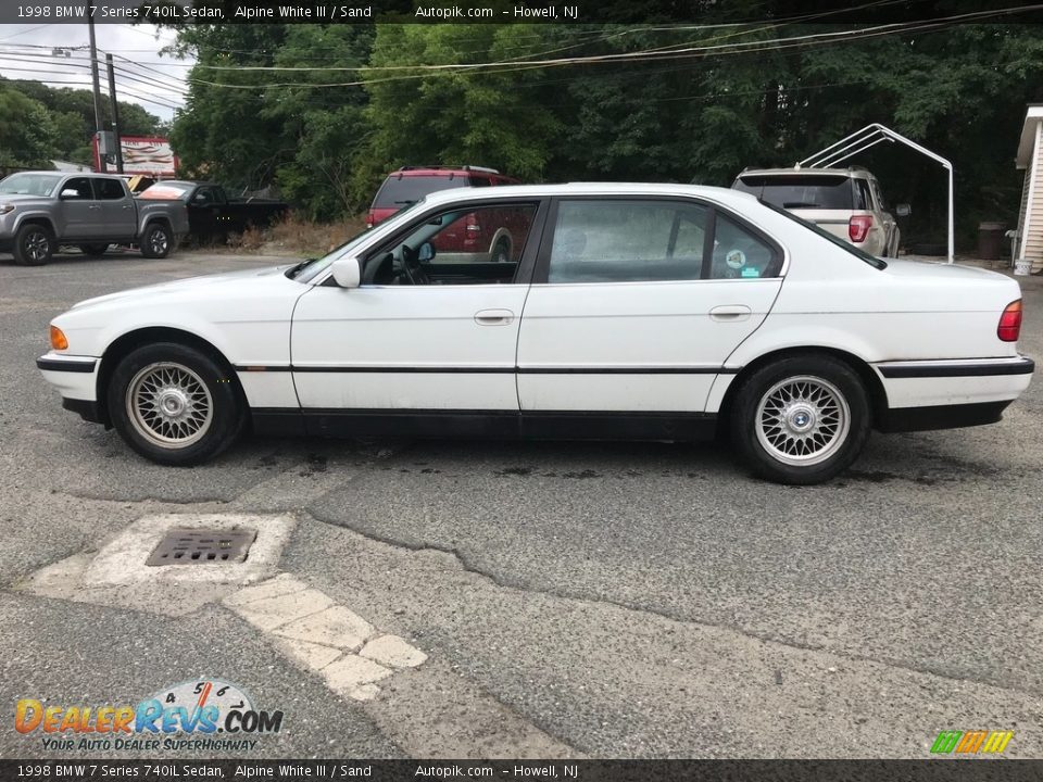 1998 BMW 7 Series 740iL Sedan Alpine White III / Sand Photo #3