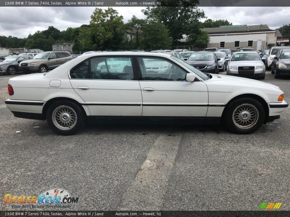1998 BMW 7 Series 740iL Sedan Alpine White III / Sand Photo #7