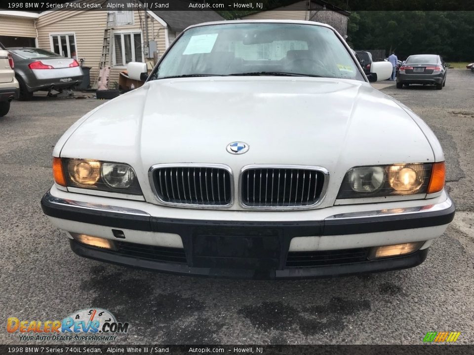 1998 BMW 7 Series 740iL Sedan Alpine White III / Sand Photo #9