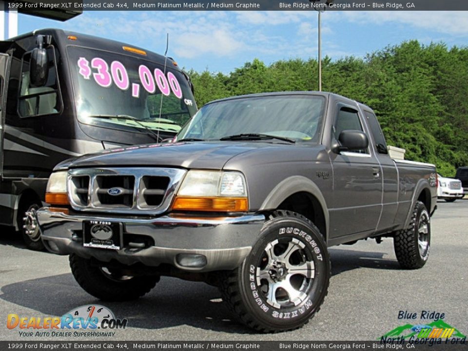 1999 Ford Ranger XLT Extended Cab 4x4 Medium Platinum Metallic / Medium Graphite Photo #1