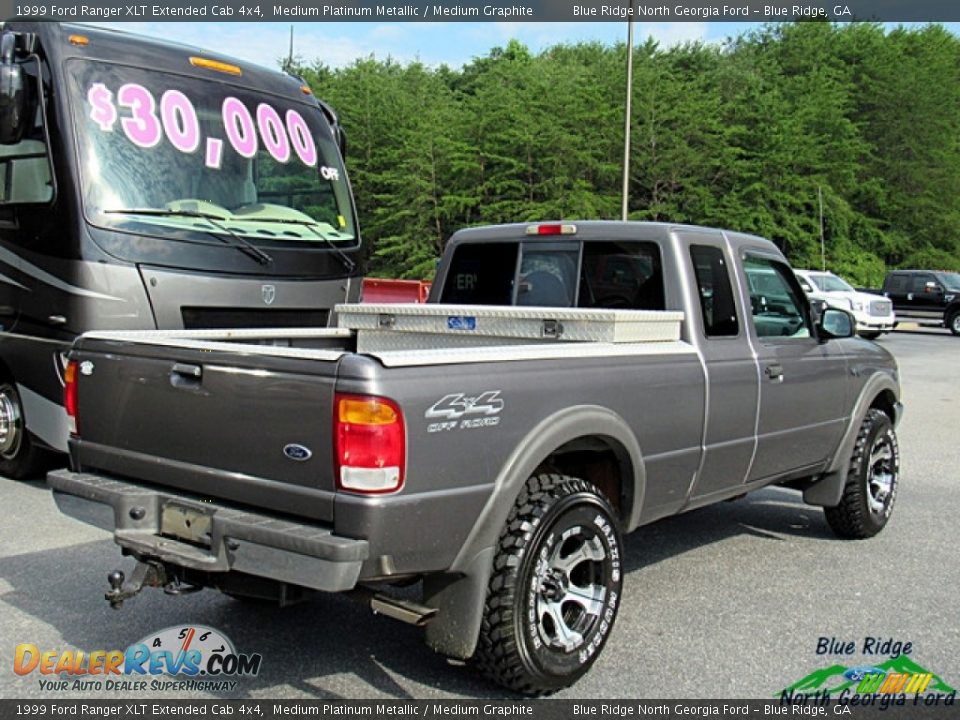 1999 Ford Ranger XLT Extended Cab 4x4 Medium Platinum Metallic / Medium Graphite Photo #5