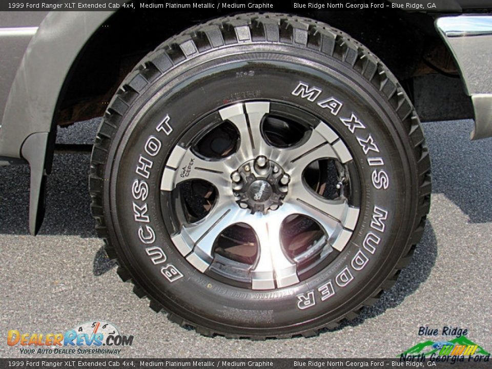 1999 Ford Ranger XLT Extended Cab 4x4 Medium Platinum Metallic / Medium Graphite Photo #9