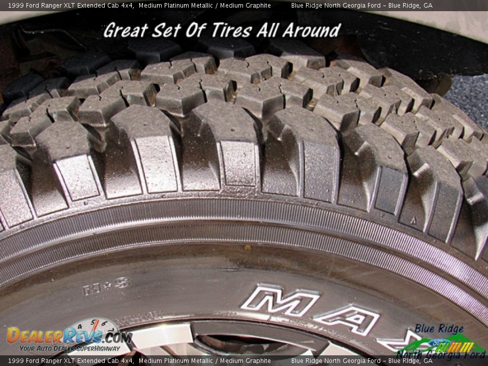 1999 Ford Ranger XLT Extended Cab 4x4 Medium Platinum Metallic / Medium Graphite Photo #10