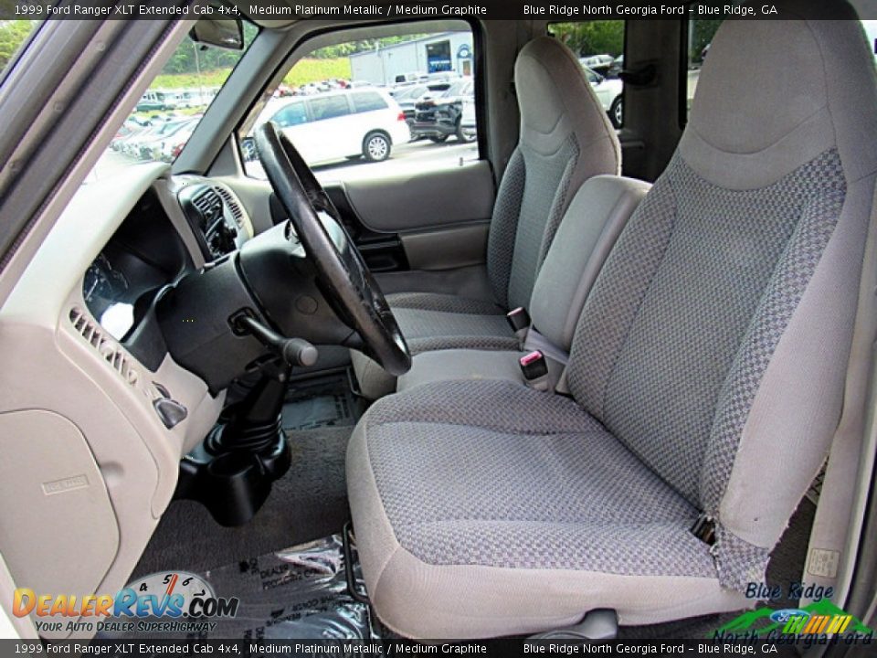 1999 Ford Ranger XLT Extended Cab 4x4 Medium Platinum Metallic / Medium Graphite Photo #11