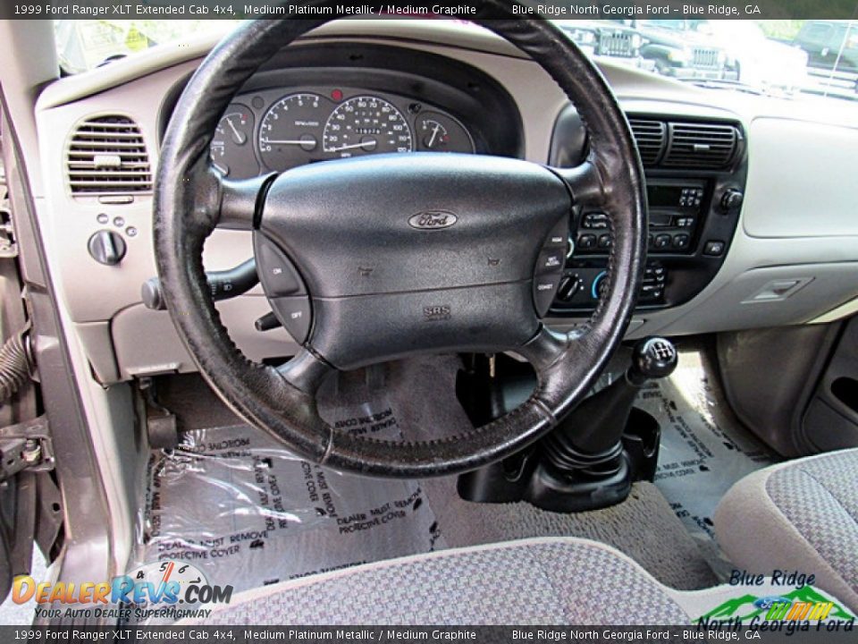 1999 Ford Ranger XLT Extended Cab 4x4 Medium Platinum Metallic / Medium Graphite Photo #14