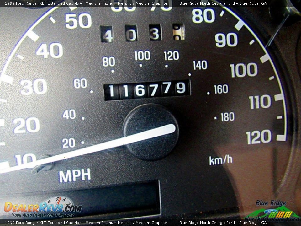1999 Ford Ranger XLT Extended Cab 4x4 Medium Platinum Metallic / Medium Graphite Photo #16