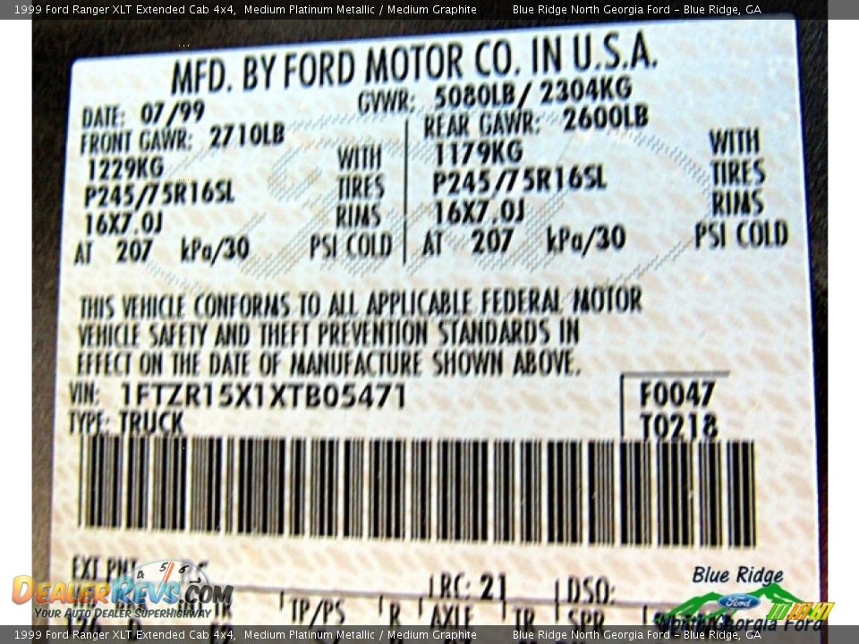 1999 Ford Ranger XLT Extended Cab 4x4 Medium Platinum Metallic / Medium Graphite Photo #26